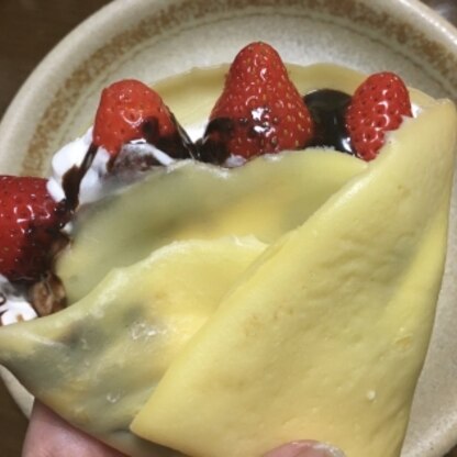 チョコバナナに苺も乗せました。美味しかったです